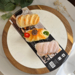 Plateau Tournant de Cuisine – Bois d'Acacia & Marbre, Rotation 360° - 33 cm