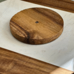 Plateau Tournant de Cuisine – Bois d'Acacia & Marbre, Rotation 360° - 33 cm – Image 3