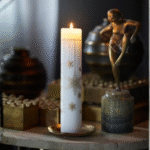 Bougie Compte à Rebours Festive – Nombres 1 à 24, Décor Étoiles Scintillantes – Image 3