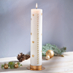 Bougie Compte à Rebours Festive – Nombres 1 à 24, Décor Étoiles Scintillantes