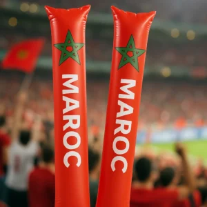 Bâtons de Supporter Maroc – Gonflables, Ambiance Coupe d'Afrique, Fierté Nationale - 60x10 cm
