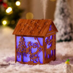 Humidificateur Maison en Bois LED – Diffuseur d’Atmosphère Colorée & Décor de Noël – Image 4