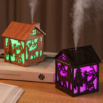 Humidificateur Maison en Bois LED – Diffuseur d’Atmosphère Colorée & Décor de Noël – Image 2