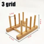 Support Vertical en Bambou – Égouttoir & Organisateur de Vaisselle / Livres – Image 2