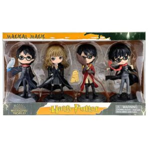 Set de 4 Figurines Harry Potter – Collection Chibi Wizarding World | Harry, Hermione, Draco & Hedwige