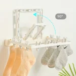 Séchoir Mural Pliable – 22 Pinces , Ultra Compact – Image 2