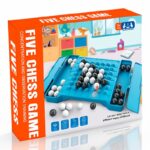 Jeu de Stratégie Five Chess – Plateau Pliable avec 36 Billes (3+ ans) – Développe Logique & Concentration