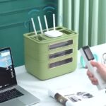 Boîte Cache-Routeur & Organisateur de Câbles – Design Épuré (Vert) – Image 2