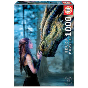 Puzzle Educa 1000 Pièces – Dragon & Princesse Fantasy (Collection Anne Stokes)