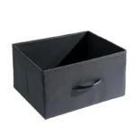 Boîte de Rangement Pliable – Tissu Robuste, Poignée en Bois - 34.9x29x14.3 cm – Image 3
