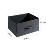 Boîte de Rangement Pliable – Tissu Robuste, Poignée en Bois - 34.9x29x14.3 cm – Image 4