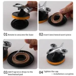 Diffuseur d'Arômes Voiture Avion Solaire – Purificateur d'Air Rotatif, Écologique - 10x9x7 cm – Image 4