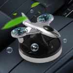 Diffuseur d'Arômes Voiture Avion Solaire – Purificateur d'Air Rotatif, Écologique - 10x9x7 cm