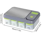 Coupe-Légumes Multifonction 13-en-1 – Hachoir Mandoline Rapide, Râpe Sûre avec Conteneur - 45cm x 30cm x 13.8cm – Image 6