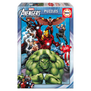 Puzzle EDUCA 200 Pièces – Marvel Avengers Assemble | Hulk, Iron Man, Thor, Captain America