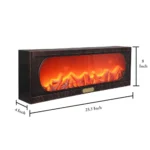 Cheminée Décorative LED – Effet Flamme Réaliste, Ambiance Chaleureuse & Sécurisée – 23.5x8x4 Pouces – Image 2