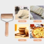 Mini Rouleau à Pâtisserie – Bois Naturel, Compact – Image 3