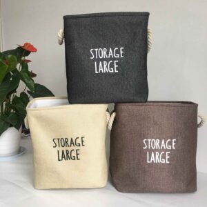 Panier de Rangement Storage Large – Grande Capacité 40×35×25 cm, Tissu Résistant & Poignées en Corde