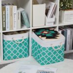 Panier de Rangement Pliable – Motif Géométrique, Poignées en Corde 34x25x18cm