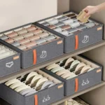 Organisateur Compartimenté en Tissu – Rangement 24 Cases pour Sous-vêtements, Chaussettes & Accessoires (32×32×11 cm) – Image 4