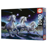Puzzle Educa 1000 pièces – Licornes Célestes, Nuit Étoilée - 68 x 48 cm