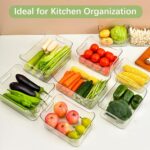 Bac d’Organisation Transparent – Rangement Polyvalent pour Cuisine, Salle de Bain & Réfrigérateur
