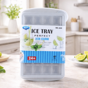 Bac à Glaçons avec Couvercle – 24 Cubes Parfaits | Pratique & Hygiénique