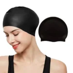Bonnet de Natation Silicone – Confort & Protection | Gris & Noir – Image 3