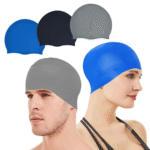 Bonnet de Natation Silicone – Confort & Protection | Gris & Noir – Image 4