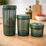 Lot de 3 Bocaux de Conservation Hermétiques – Design Moderne & Organisation Cuisine – Image 2