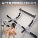 barre de traction multifonction pour porte – entraînement à domicile sans perçage