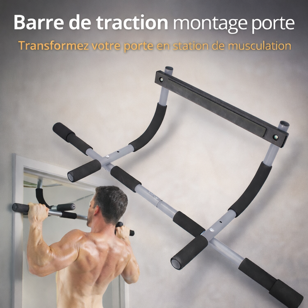 barre de traction multifonction pour porte – entraînement à domicile sans perçage