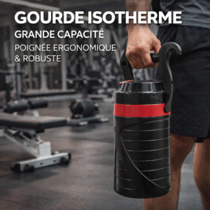 gourde isotherme – grande capacité, poignée ergonomique & robuste