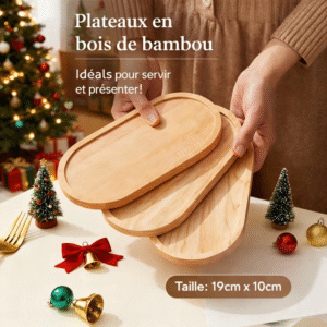 plateau en bambou naturel – 18 cm x 10 cm