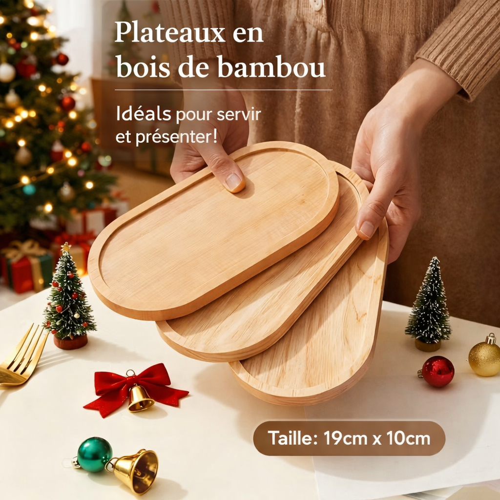 plateau en bambou naturel – 18 cm x 10 cm