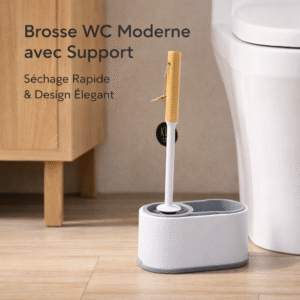 brosse wc moderne avec support – séchage rapide & design Élégant
