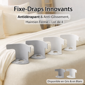 fixe draps innovants – antidérapant & anti glissement, maintien ferme – lot de 4