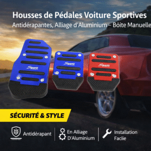housses de pédales voiture sportives – antidérapantes, alliage d'aluminium – boîte manuelle
