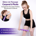 bâton de massage corporel à picots – soulagement musculaire profond, récupération & détente