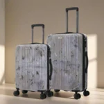 Valise de Voyage Rigide – Design Marbré, Coque Résistante, Roues Doubles 360°