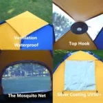 Tente de Camping Familiale – 3-4 Personnes, Imperméable & Anti-UV - 200x150x110cm – Image 2