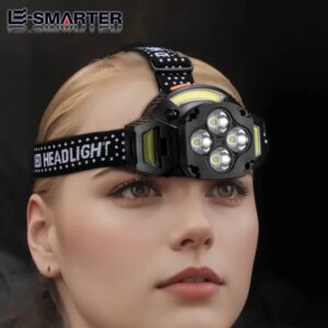 Lampe Frontale LED Multifonctionnelle SH-T127 – Rechargeable USB-C, Détection de Mouvement - 76x90x60mm