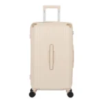 Valise Rigide Marron Clair – 4 Roues Doubles, Porte-Gobelet Intégré & Serrure TSA