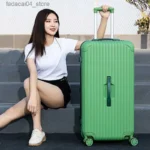 Valise Rigide Bleu Nuit – 4 Roues 360°, Serrure TSA & Design Côtelé – Image 4