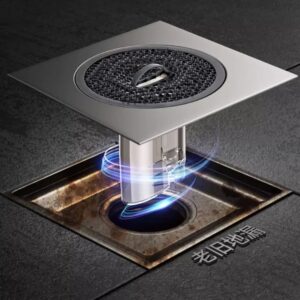 Siphon de Sol Anti-Odeur & Anti-Insectes – Filtrage Cheveux, Acier Inoxydable, Rénovation Facile