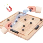 Jeu de Stratégie Magnétique – Plateau en Bois Naturel, Aimants Polis - Éducatif & Familial – Image 5