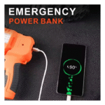 Projecteur LED Rechargeable – Lampe Torche Puissante 500W avec Powerbank, Jaune et Noir – Image 4