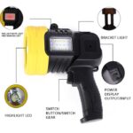 Projecteur LED Rechargeable – Lampe Torche Puissante 500W avec Powerbank, Jaune et Noir – Image 5