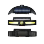 Lampe Frontale Solaire Rechargeable – Éclairage Puissant LED + COB, Camping et Travaux – Image 5