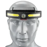 Lampe Frontale Solaire Rechargeable – Éclairage Puissant LED + COB, Camping et Travaux – Image 4